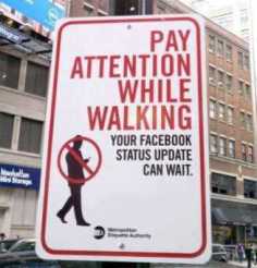 attention-while-walking